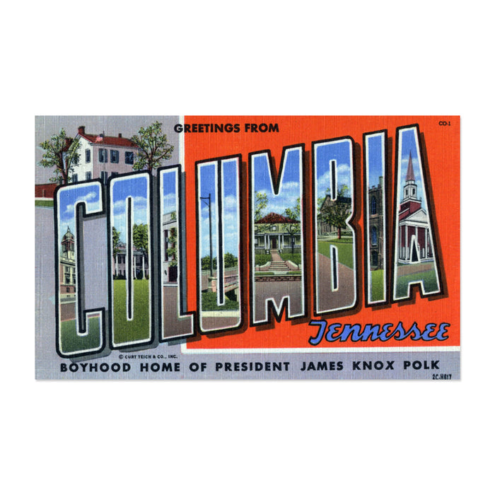 Vintage Columbia Postcard Reproduction