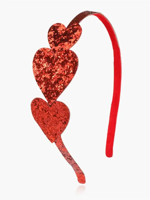 Red Heart Glitter Headband