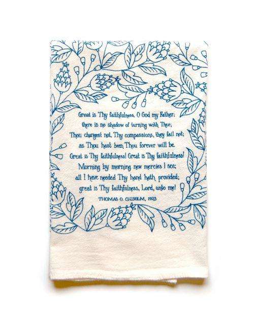 Great is Thy Faithfulness Tea Towel - Needle and Grain