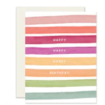 Happy Stripes Birthday Card