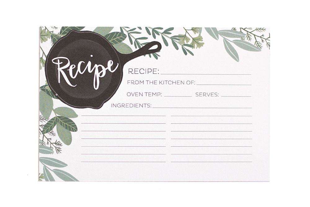 Herb Skillet Recipe Card Set