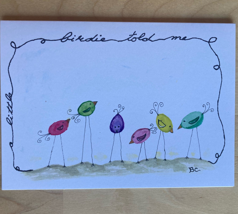 A Little Birdie Watercolor Card