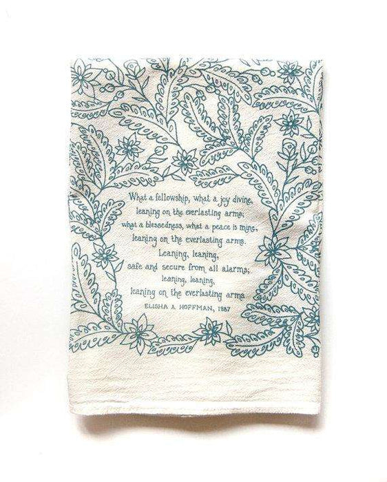 Leaning on the Everlasting Arms Tea Towel