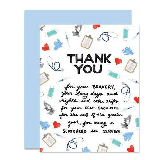 Medical Personnel Thank You Card - Needle and Grain