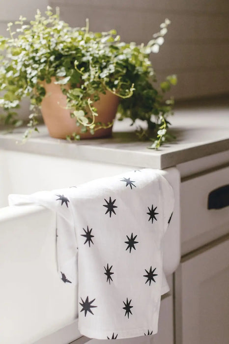 Navy Star Tea Towel