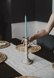 Powder Blue Stripe Table Runner - Needle and Grain