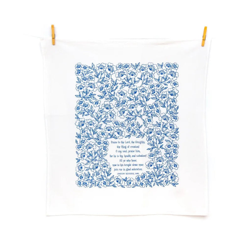 Praise to the Lord Hymn Tea Towel - Needle and Grain