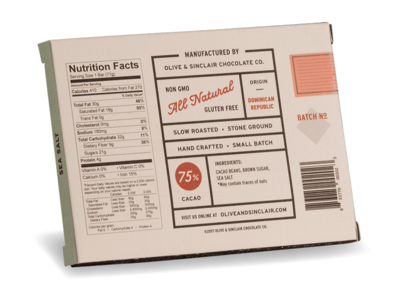 Sea Salt Chocolate Bar - Needle and Grain