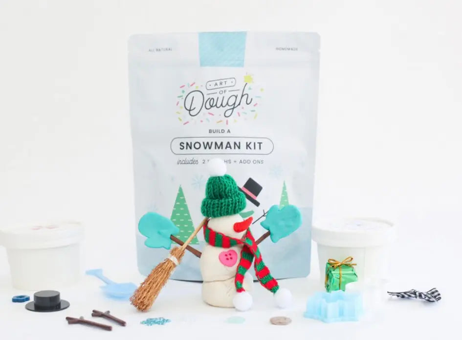 Build a Snowman Dough Globe Sensory Play Dough Kit