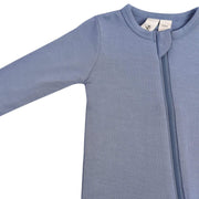 Zippered Footie in Slate - Needle and Grain