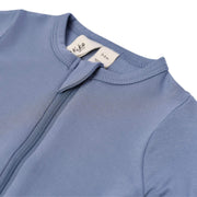 Zippered Footie in Slate - Needle and Grain